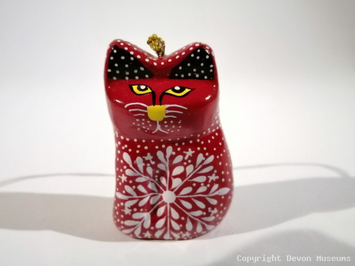 Red cat decoration product photo